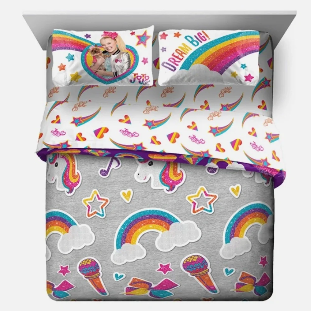 Jojo Siwa Rainbow Sparkle Queen Comforter Set